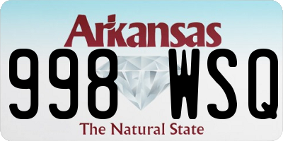 AR license plate 998WSQ