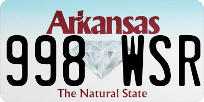 AR license plate 998WSR