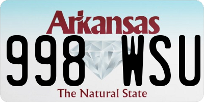 AR license plate 998WSU