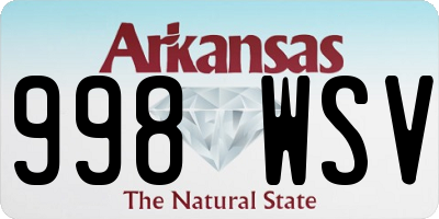 AR license plate 998WSV