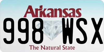 AR license plate 998WSX
