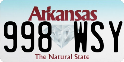 AR license plate 998WSY