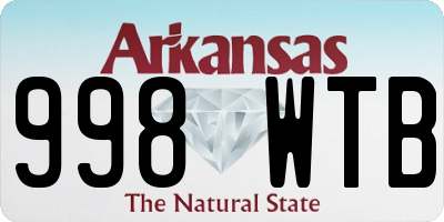 AR license plate 998WTB