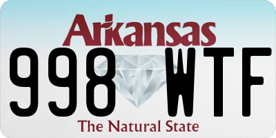 AR license plate 998WTF