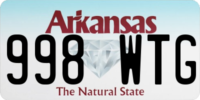 AR license plate 998WTG
