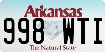 AR license plate 998WTI