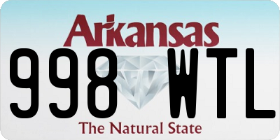 AR license plate 998WTL