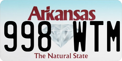AR license plate 998WTM