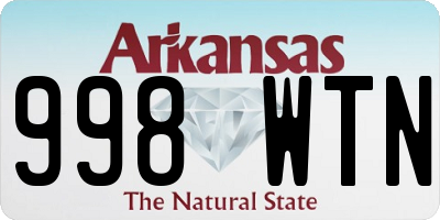 AR license plate 998WTN