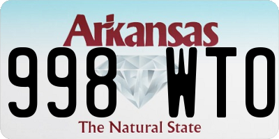 AR license plate 998WTO