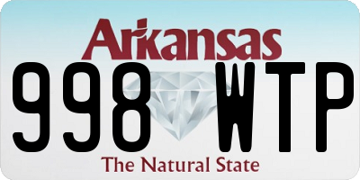 AR license plate 998WTP