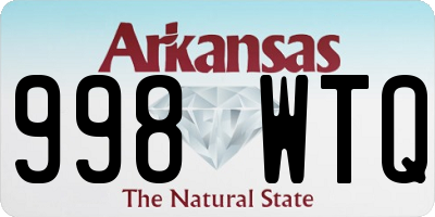 AR license plate 998WTQ