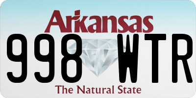 AR license plate 998WTR