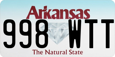 AR license plate 998WTT