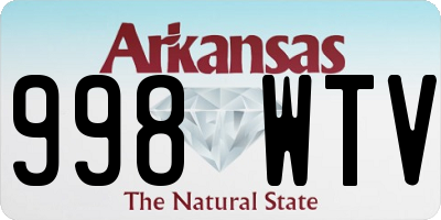 AR license plate 998WTV