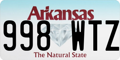AR license plate 998WTZ