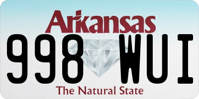 AR license plate 998WUI