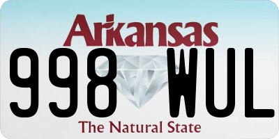 AR license plate 998WUL