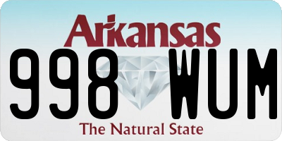 AR license plate 998WUM