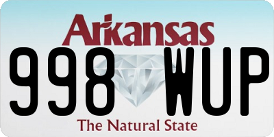 AR license plate 998WUP