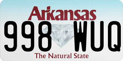 AR license plate 998WUQ