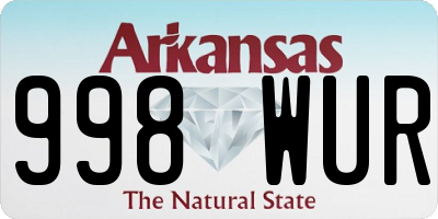 AR license plate 998WUR