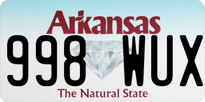AR license plate 998WUX
