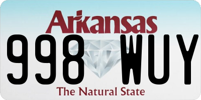 AR license plate 998WUY