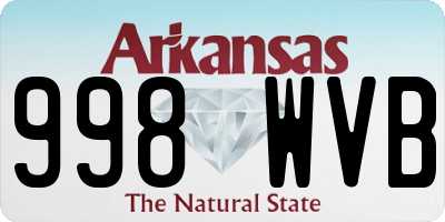 AR license plate 998WVB