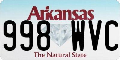 AR license plate 998WVC