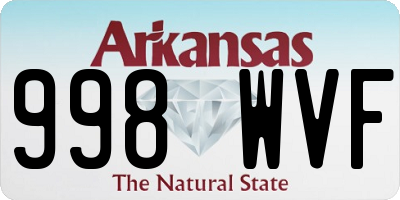 AR license plate 998WVF