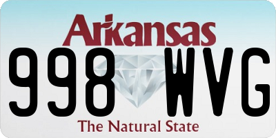 AR license plate 998WVG