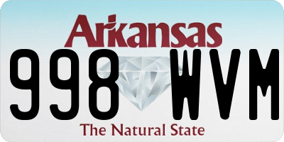 AR license plate 998WVM