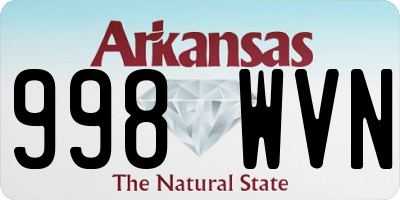 AR license plate 998WVN