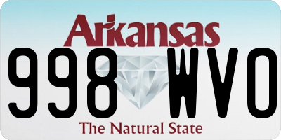 AR license plate 998WVO