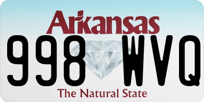 AR license plate 998WVQ