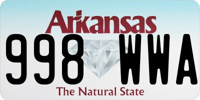 AR license plate 998WWA