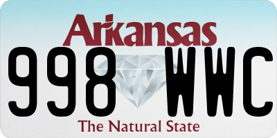 AR license plate 998WWC