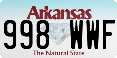 AR license plate 998WWF