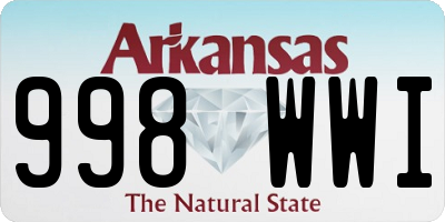 AR license plate 998WWI