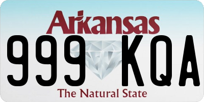 AR license plate 999KQA