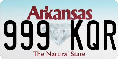 AR license plate 999KQR