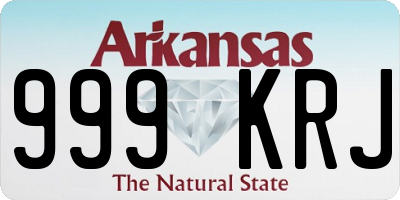 AR license plate 999KRJ