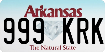 AR license plate 999KRK