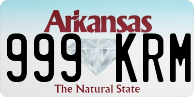 AR license plate 999KRM