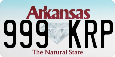 AR license plate 999KRP