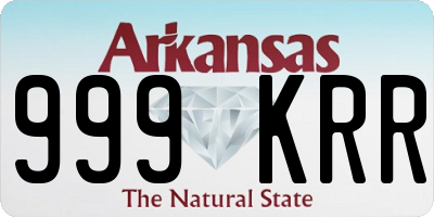 AR license plate 999KRR