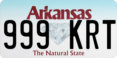 AR license plate 999KRT
