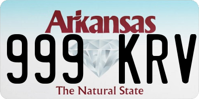 AR license plate 999KRV