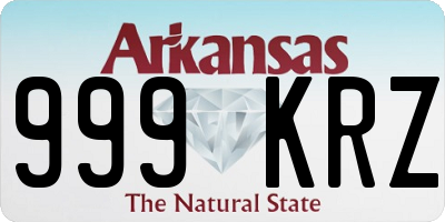 AR license plate 999KRZ